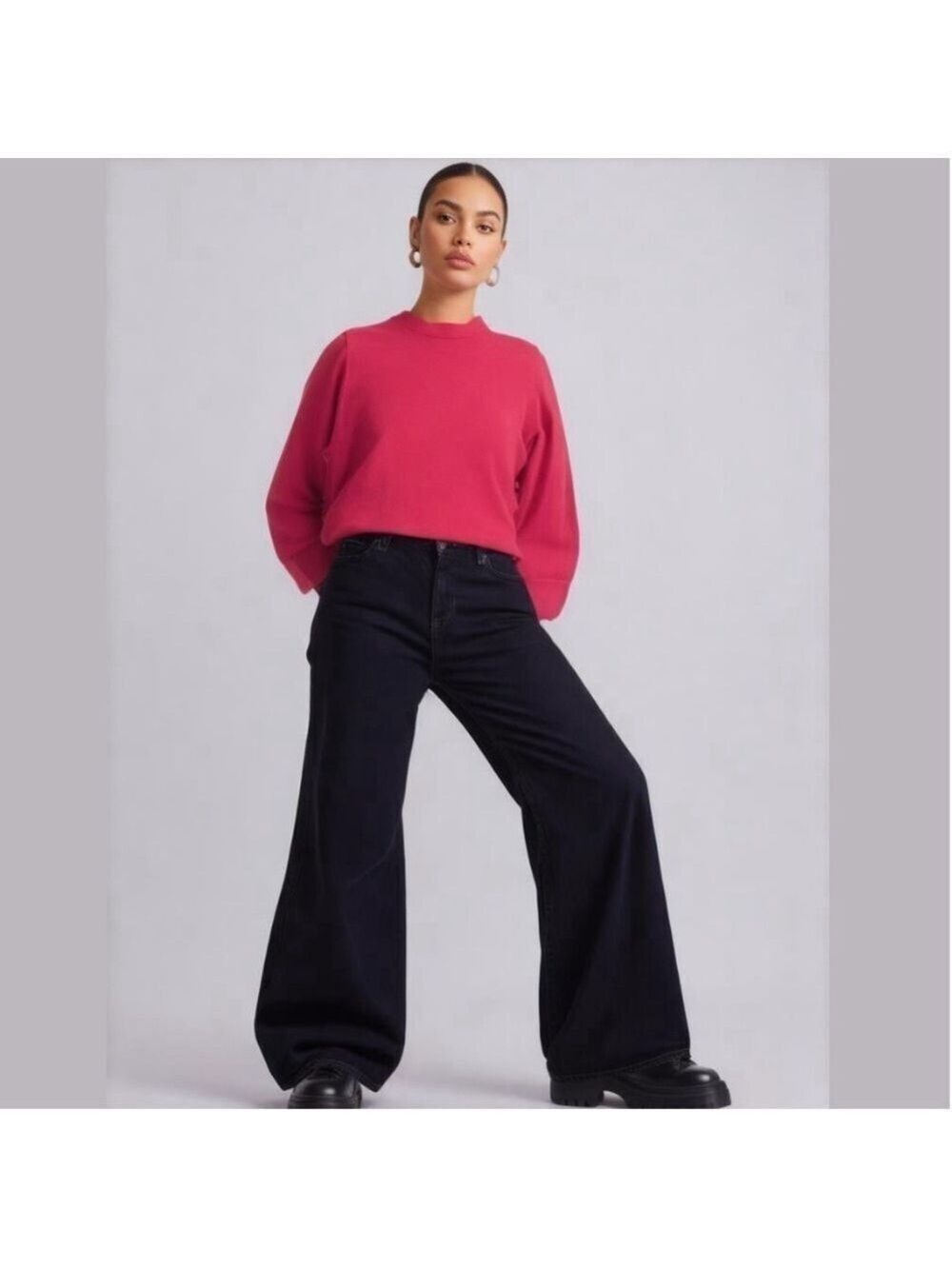 COS Pink Crewneck XS Women’s Simple Minimalist Casual Bright Colourful